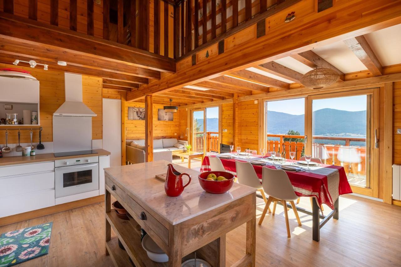Chalet Les Tilleuls - Jolie Vue Montagne Et Lac Les Angles  Extérieur photo